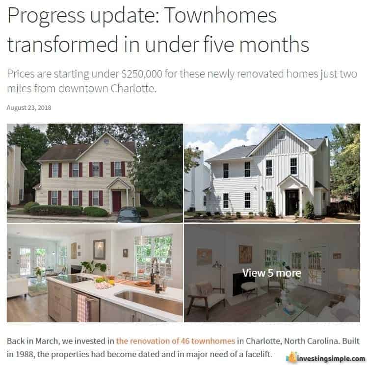 As a Fundrise investor, you will receive project updates like this on a regular basis.