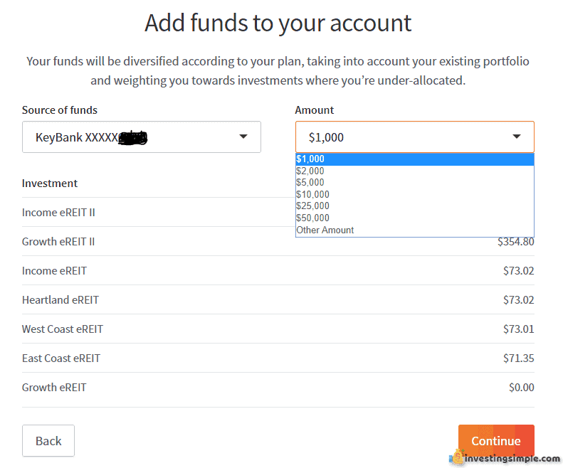 After you open your Fundrise account, the next step is to fund your account.