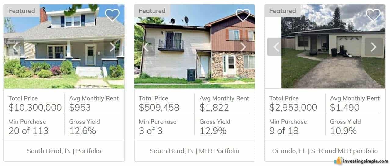 Roofstock pre-created portfolios of real estate. Investors can use Roofstock One to gain diversified exposure to multiple real estate investments within one deal.