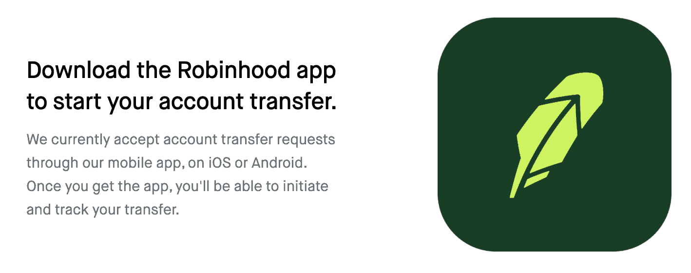How to transfer your brokerage to Robinhood