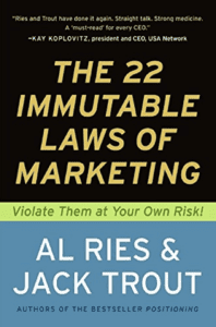 The 22 Immutable Laws Of Marketing Business Book