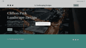 ai generated website design for a landscaping company from durable