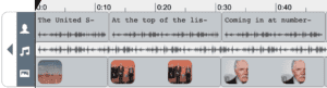lining up clips in murf ai video editor