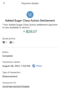 venmo from a class action lawsuit