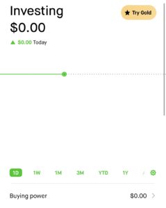 Robinhood 0 withdrawable cash