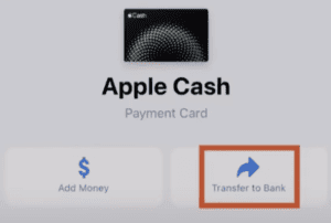 Apple Cash transfer to bank