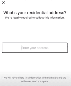 robinhood asking for address