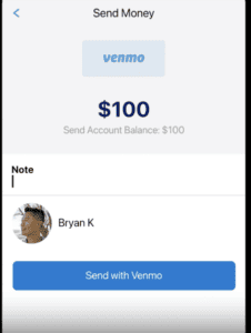 send money through venmo within amex app