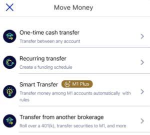 M1 Finance account transfer
